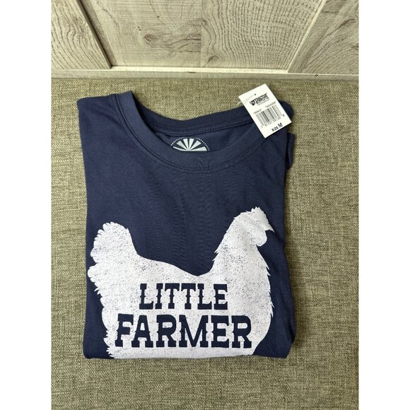 Lost Creek Outfitters Other - Little Farmer Kids Tee Shirt Lost Creek Outfitters M Navy Blue Chickens Graphic